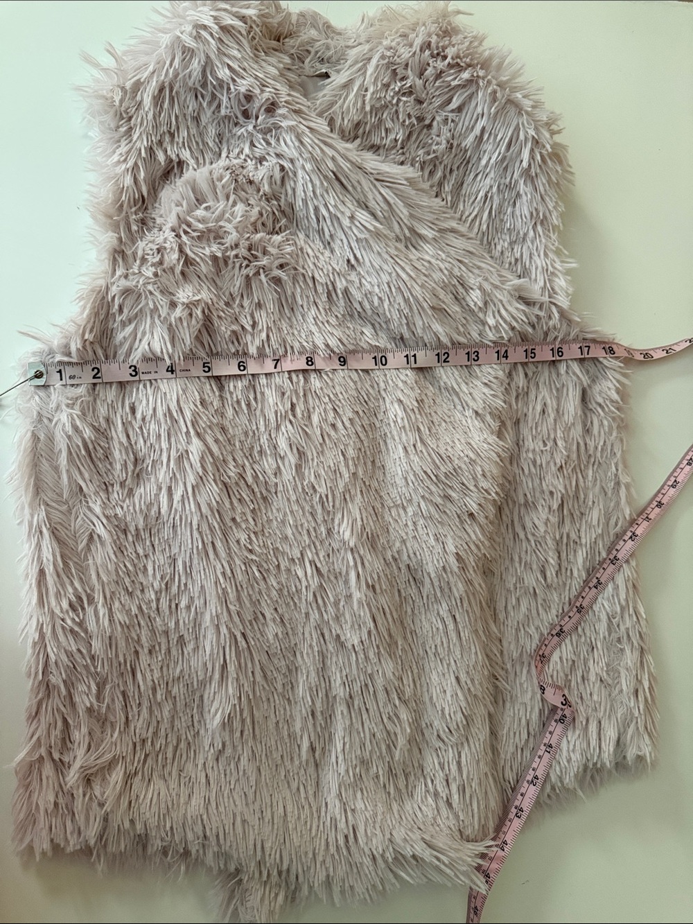 Plush Open-Front Faux Fur Vest in Blush - Picture 4 of 11